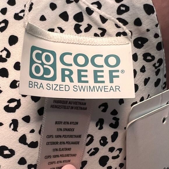 Coco Reef Verso Bra Sized Reversible Underwire Halter Bikini Top, Island Cheetah - Picture 15 of 16